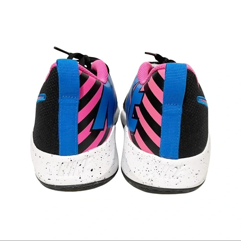 NIKE UNISEX YOUTH TEAM HUSTLE QUICK 2 (GS) BLACK PINK BLUE CQ9438-001 (s) 7Y-8.5